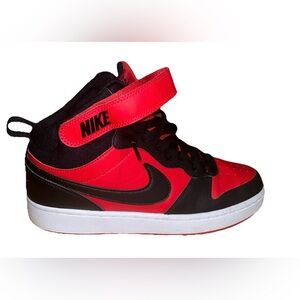 NIKE Kids Big Kid Court Borough Mid 2 Sneakers Size 7Y Red/Black